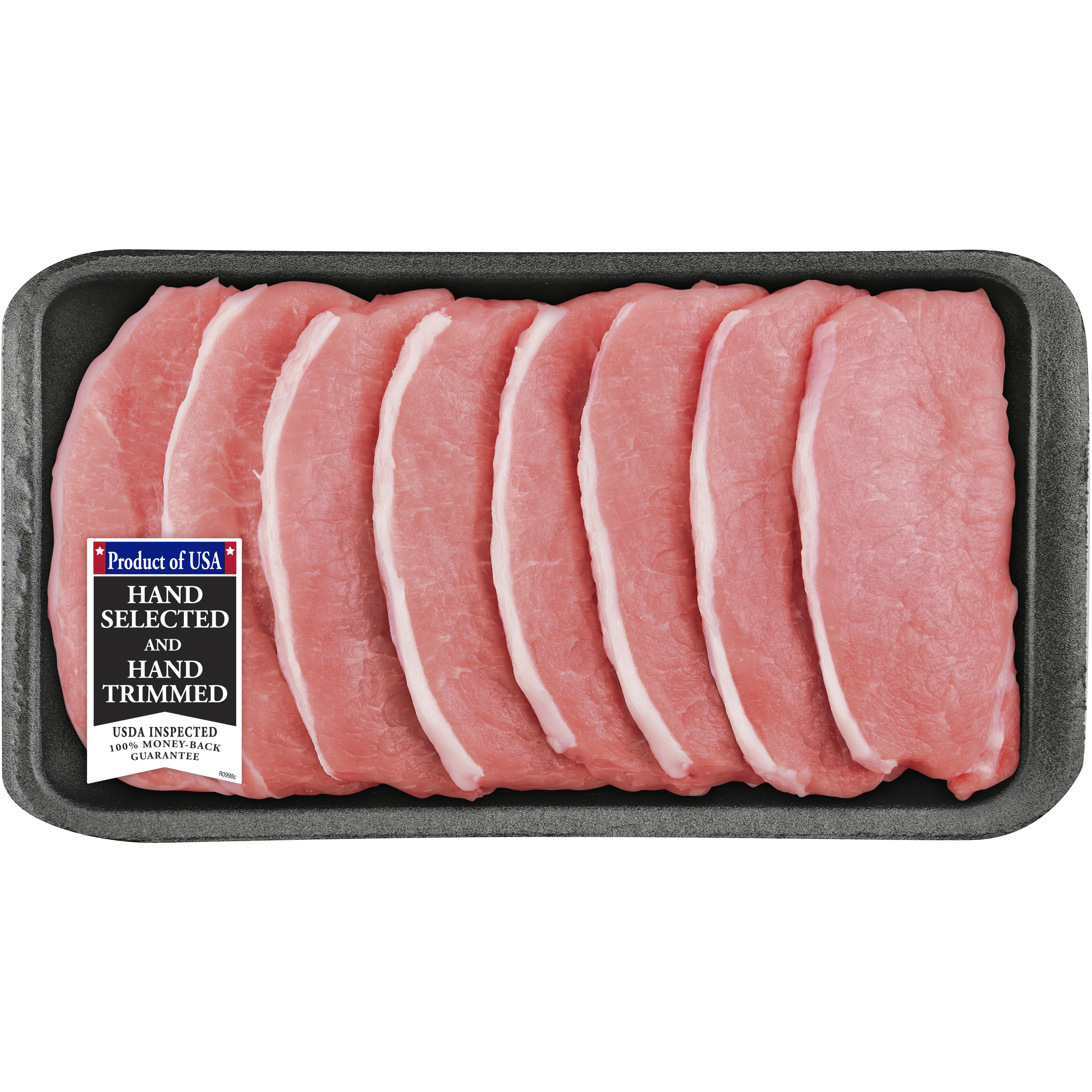 Pork Center Cut Loin Chops Thin Boneless, 1.0 - 2.5 lb Tray