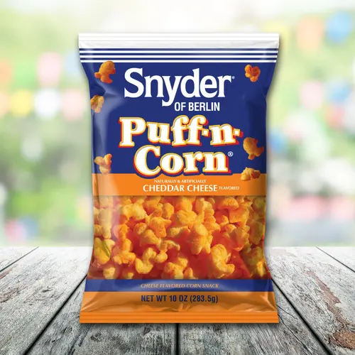 Snyder of Berlin Cheddar Cheese Puff-n-Corn, 10 oz Bag thumbnail 2