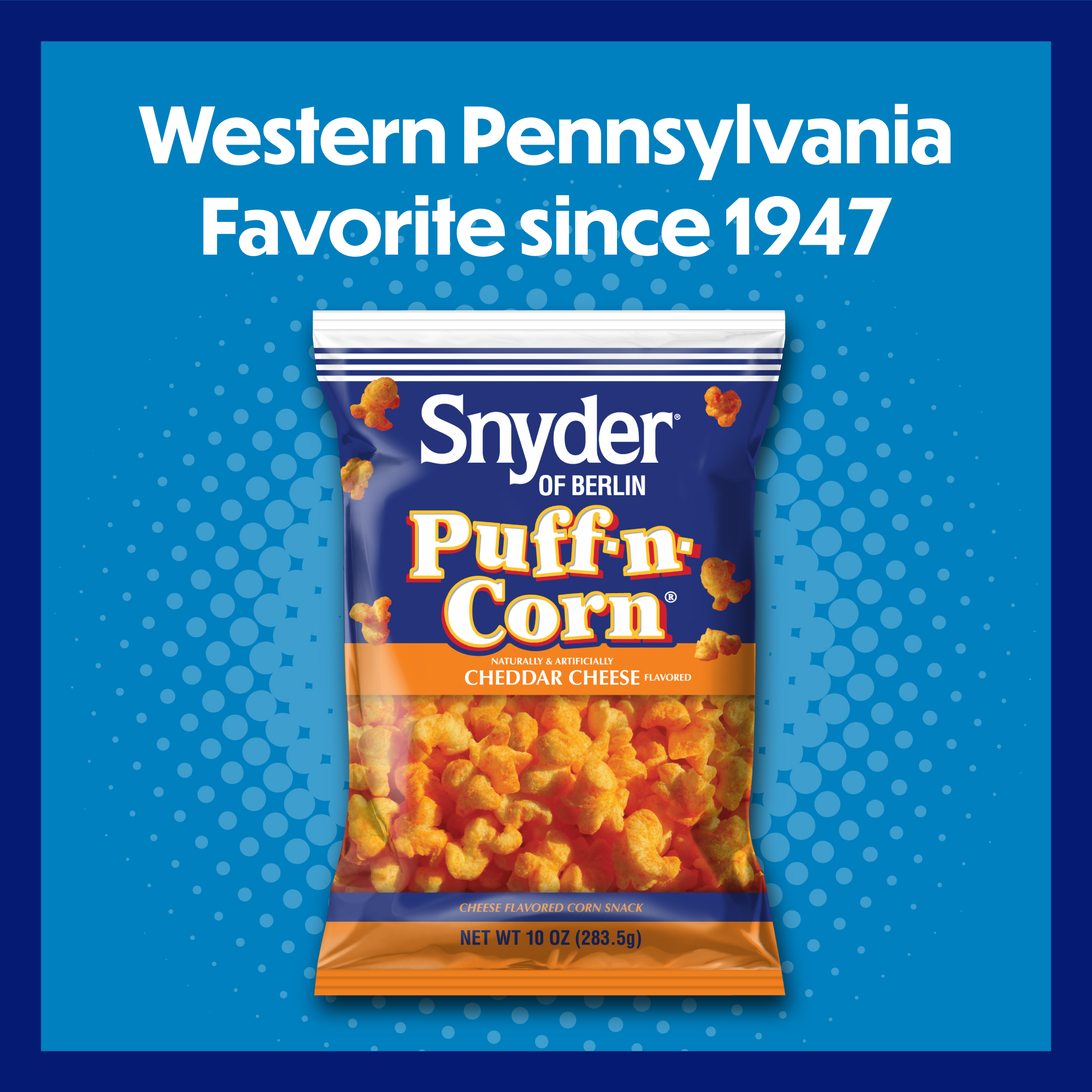 Snyder of Berlin Cheddar Cheese Puff-n-Corn, 10 oz Bag thumbnail 3