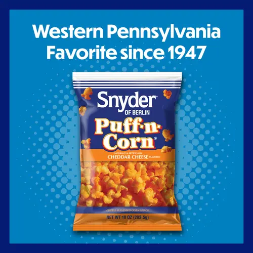 Snyder of Berlin Cheddar Cheese Puff-n-Corn, 10 oz Bag thumbnail 3