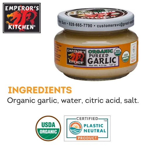 Emperorâ€™s Kitchen Organic Pureed Garlic, 4.5 OZ thumbnail 4