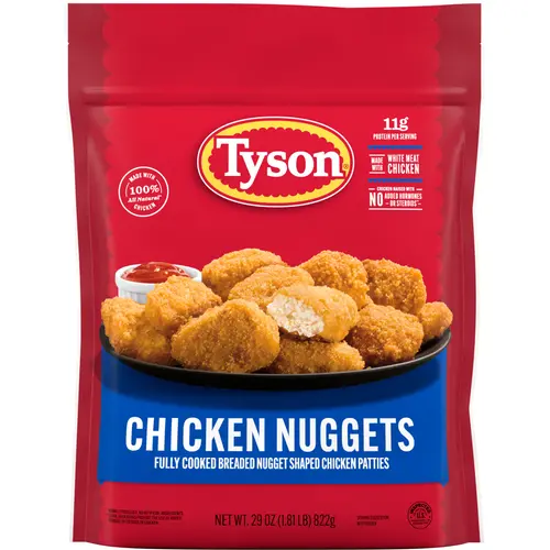 Tyson White Meat Chicken Nuggets, 29 oz (Frozen, Fully Cooked)
