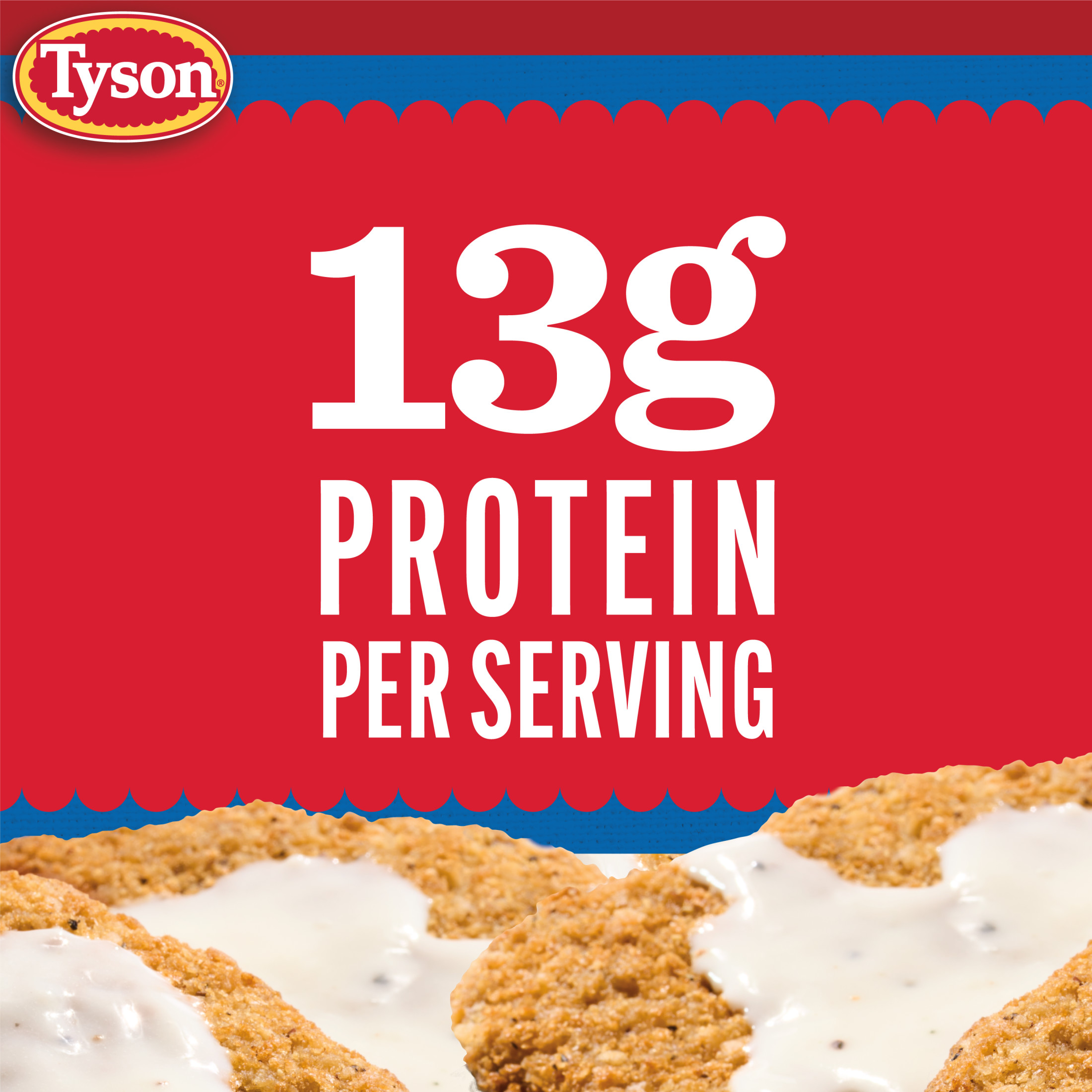 Tyson Country Fried Steaks with Gravy Mix, 22.75 oz (Frozen) thumbnail 2
