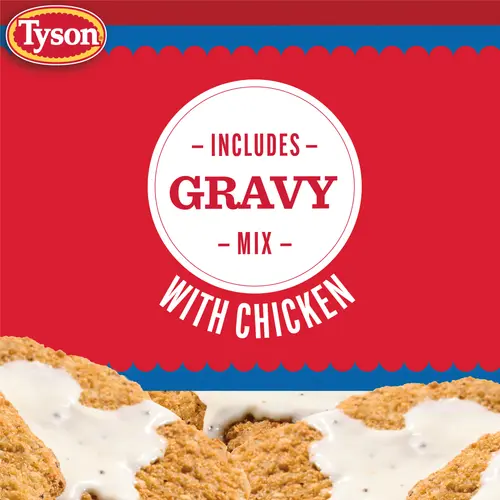 Tyson Country Fried Steaks with Gravy Mix, 22.75 oz (Frozen) thumbnail 3
