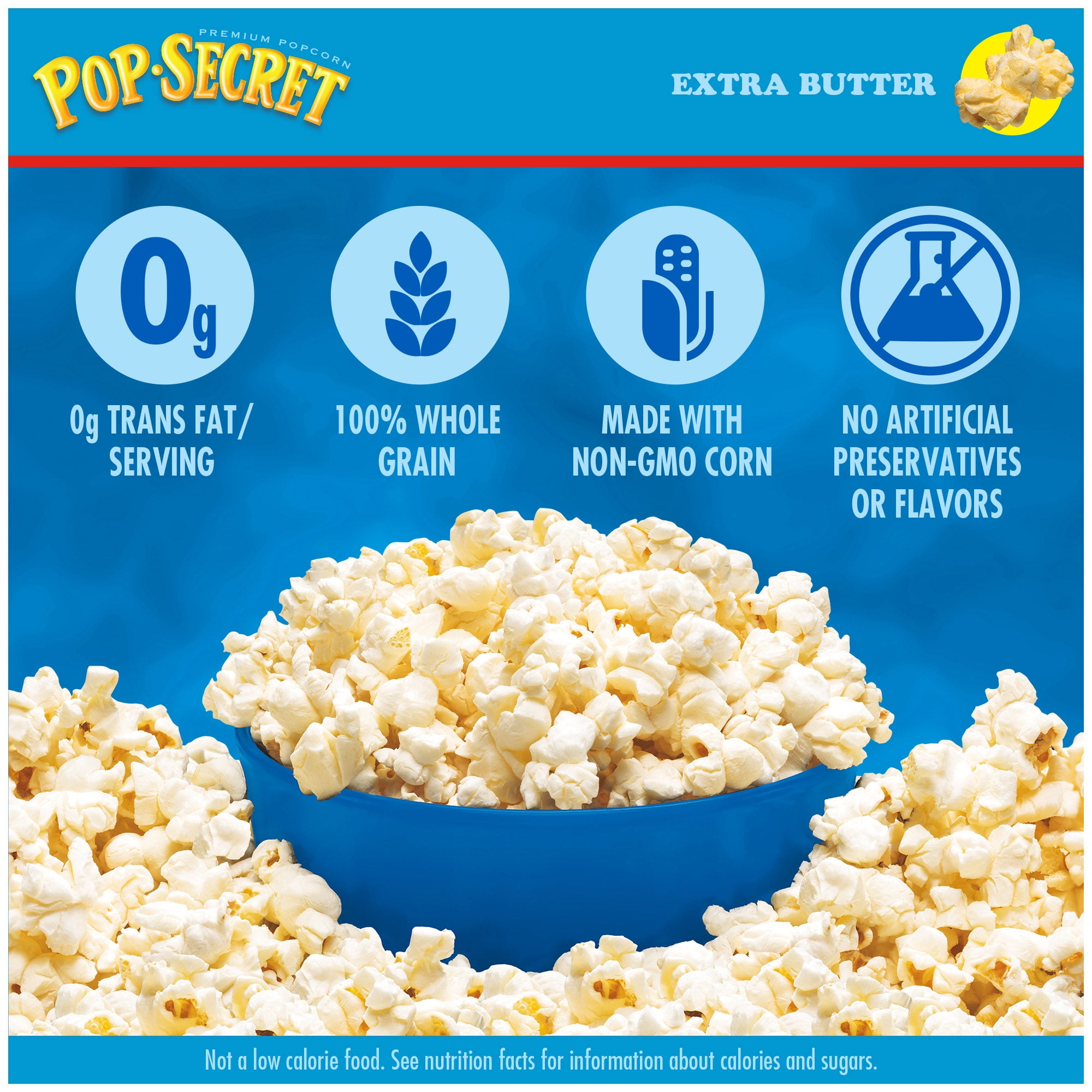 Pop Secret Microwave Popcorn, Extra Butter, 3.2 Oz, 12 Ct thumbnail 2