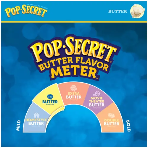 Pop Secret Microwave Popcorn, 100 Calorie Butter Flavor, 1.1 oz Snack Bags, 12 Ct thumbnail 3