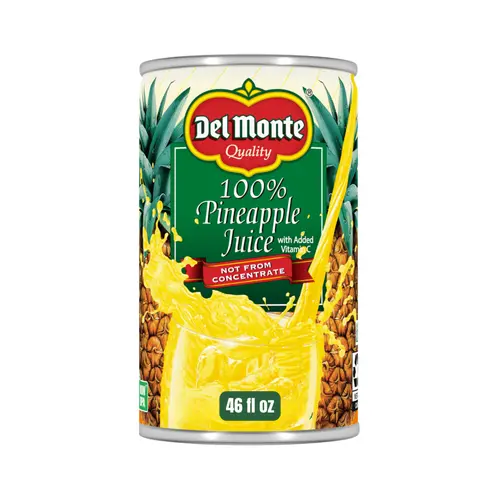 Del Monte Pineapple Juice, 100% Juice, 46 fl oz Can
