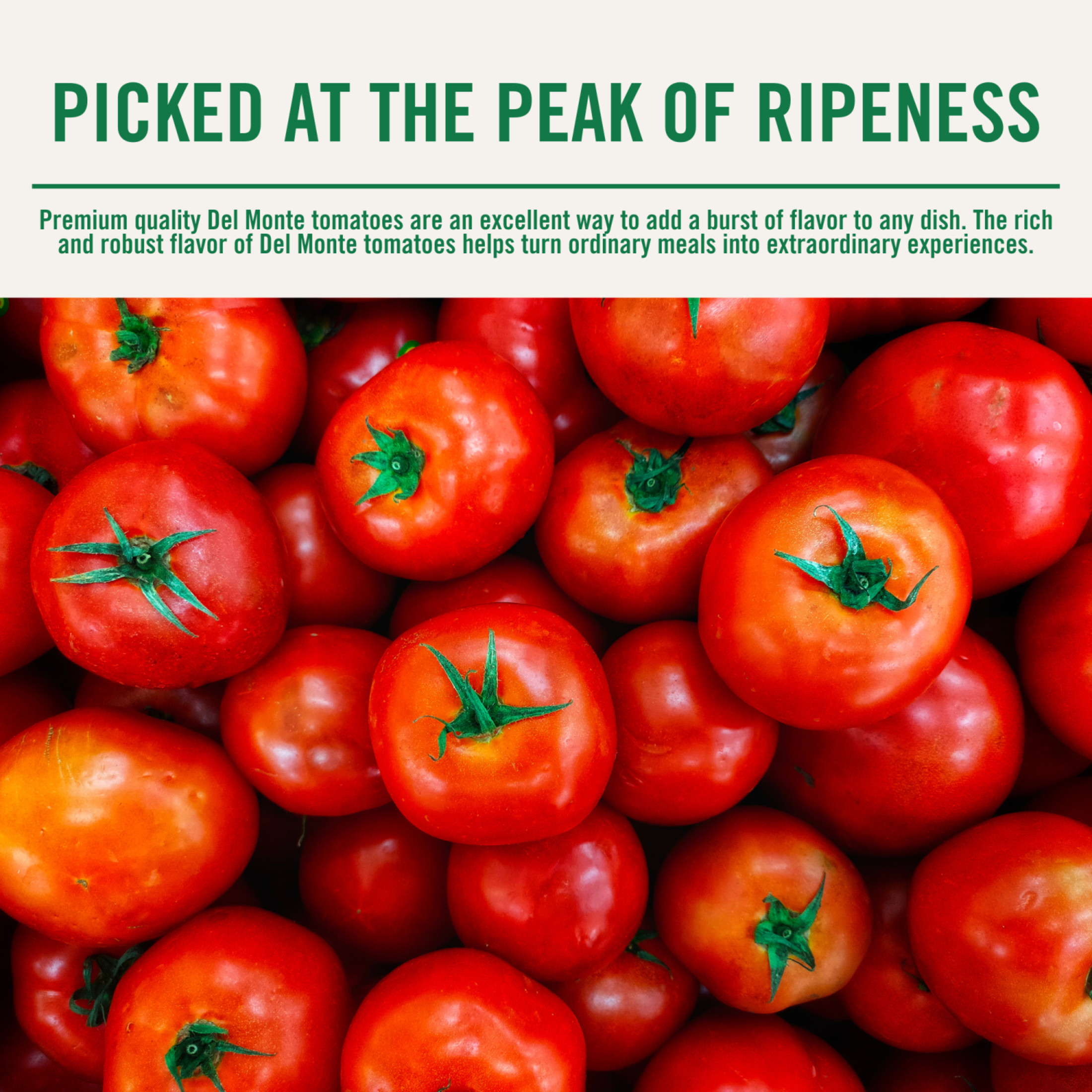 Del Monte Diced Tomatoes with the Flavors of Basil, Garlic & Oregano, 14.5 oz Can thumbnail 3