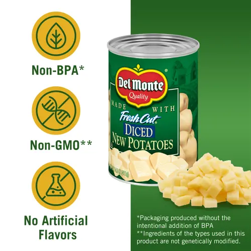 Del Monte Diced Potatoes, Canned Vegetables, 14.5 oz Can thumbnail 2