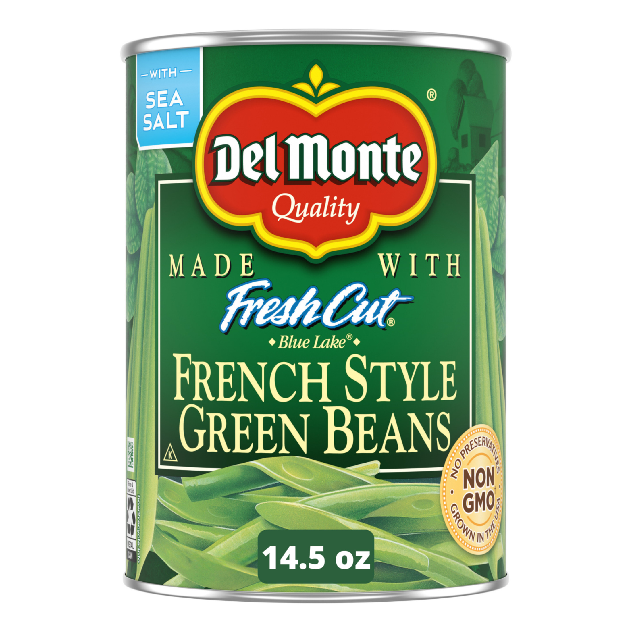 Del Monte French Style Green Beans, Canned Vegetables, 14.5 oz Can