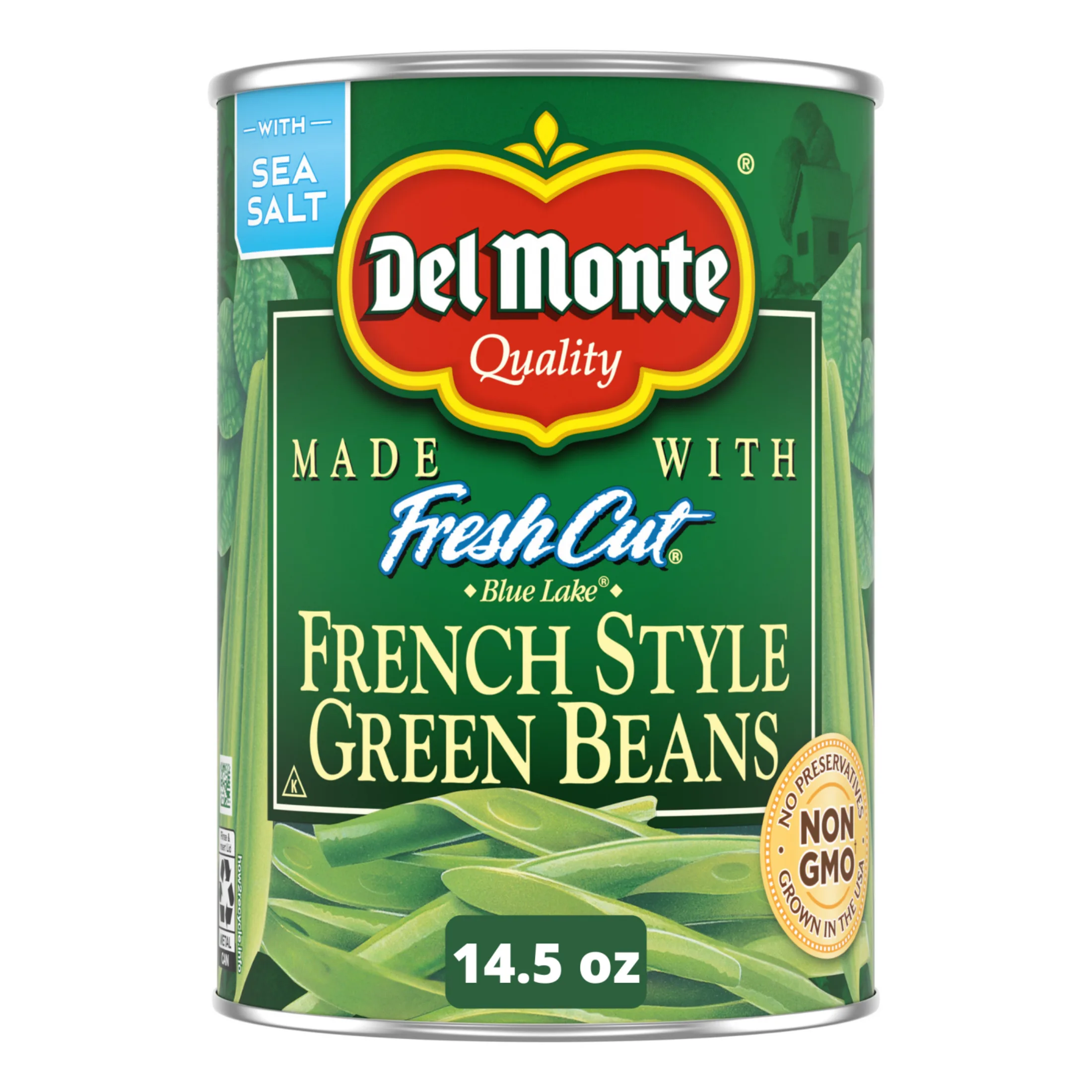 Del Monte French Style Green Beans, Canned Vegetables, 14.5 oz Can