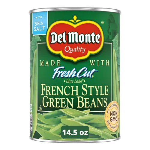 Del Monte French Style Green Beans, Canned Vegetables, 14.5 oz Can