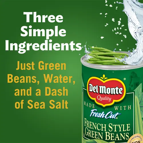 Del Monte French Style Green Beans, Canned Vegetables, 14.5 oz Can thumbnail 4