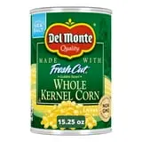 Del Monte Fresh Cut Golden Sweet Whole Kernel Corn, Canned Vegetables, 15.25 oz Can