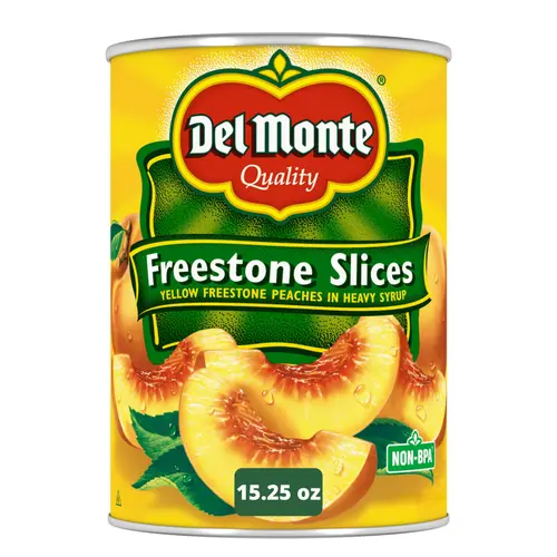 Del Monte Yellow Freestone Sliced Peaches, Canned Fruit, 15.25 oz Can