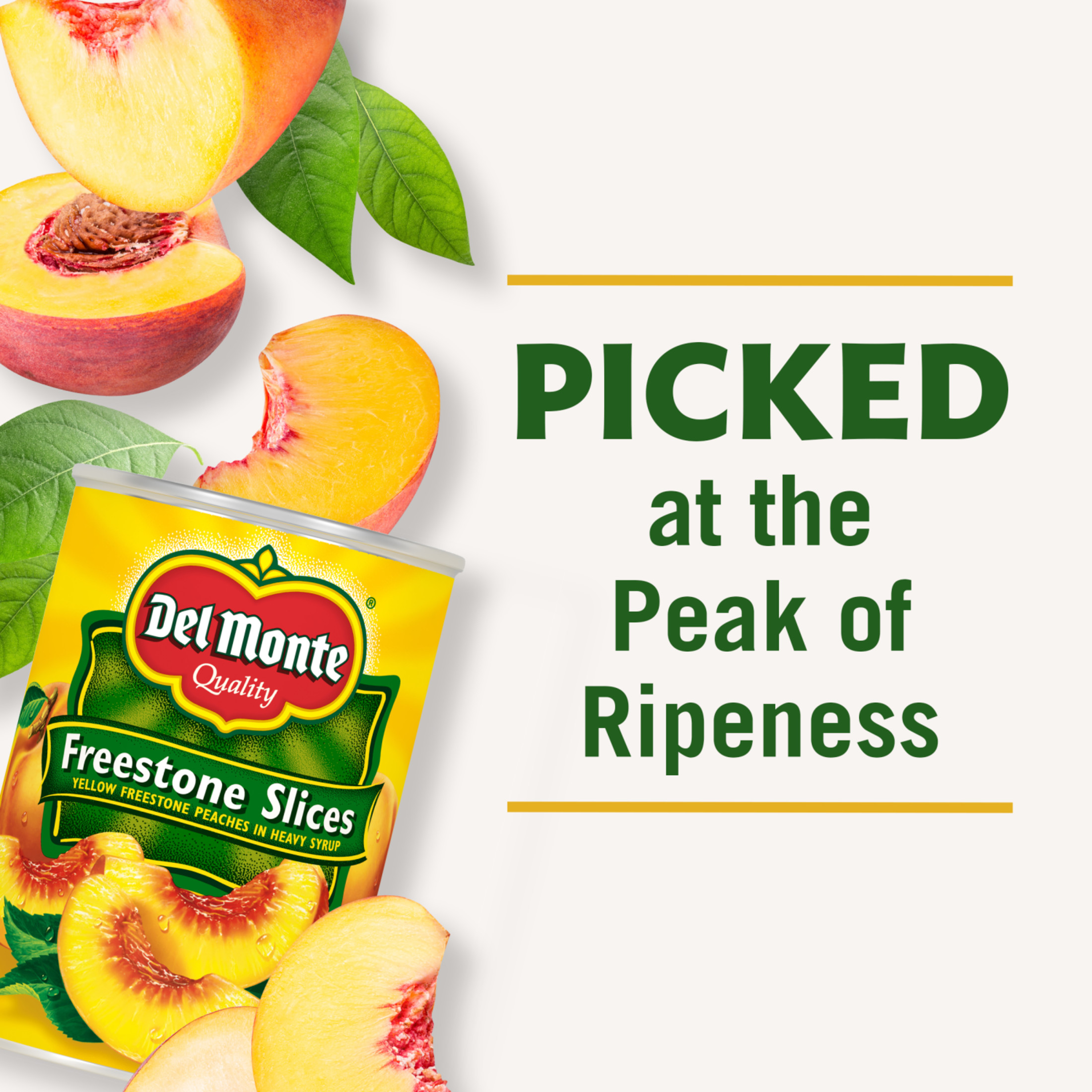 Del Monte Yellow Freestone Sliced Peaches, Canned Fruit, 15.25 oz Can thumbnail 3