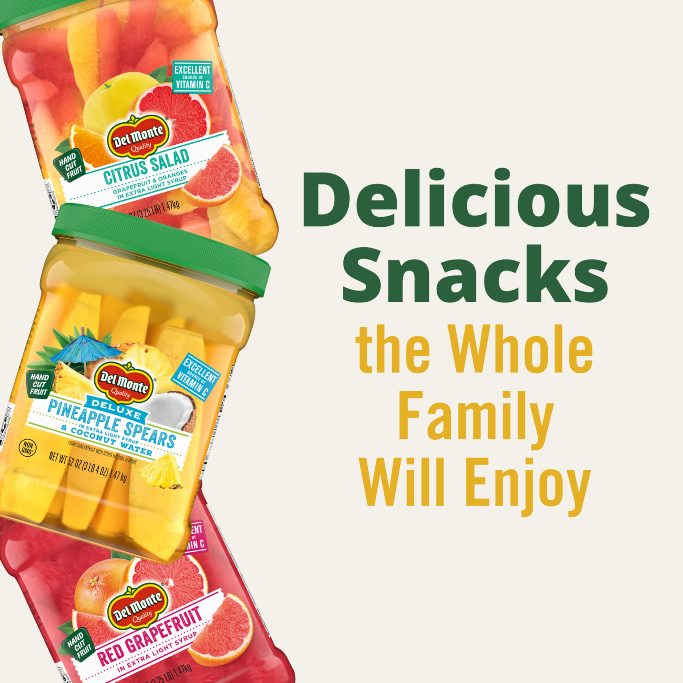 Del Monte Red Grapefruit in Extra Light Syrup, 52 oz Jar thumbnail 4