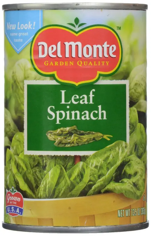 Del Monte Ez Open Fresh Cut Leaf Spinach, 13.5 oz - Case of 12