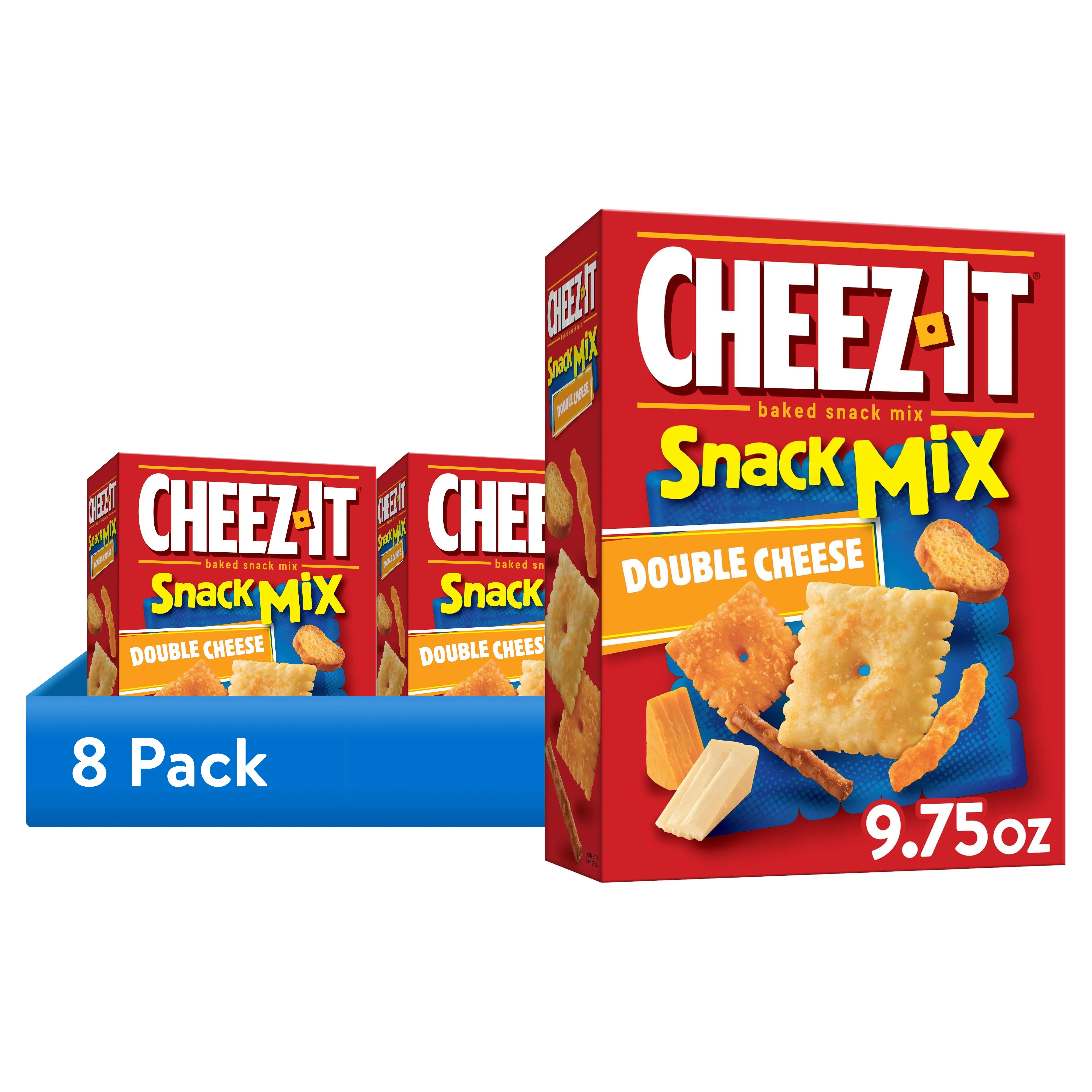 (8 pack) Cheez-It Double Cheese Snack Mix, Lunch Snacks, 9.75 oz