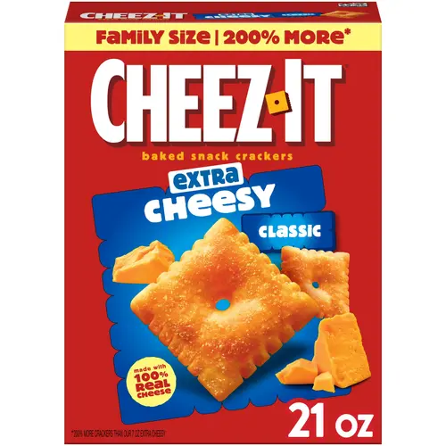 Cheez-It Extra Cheesy Cheese Crackers, Baked Snack Crackers, 21 oz thumbnail 2