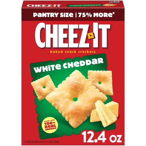Cheez-It White Cheddar Cheese Crackers, Baked Snack Crackers, 12.4 oz thumbnail 2
