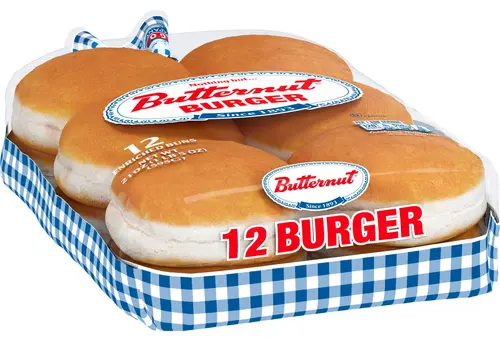 Butternut White Restaurant Style Burger Buns, 21 oz, 12 Count thumbnail 2