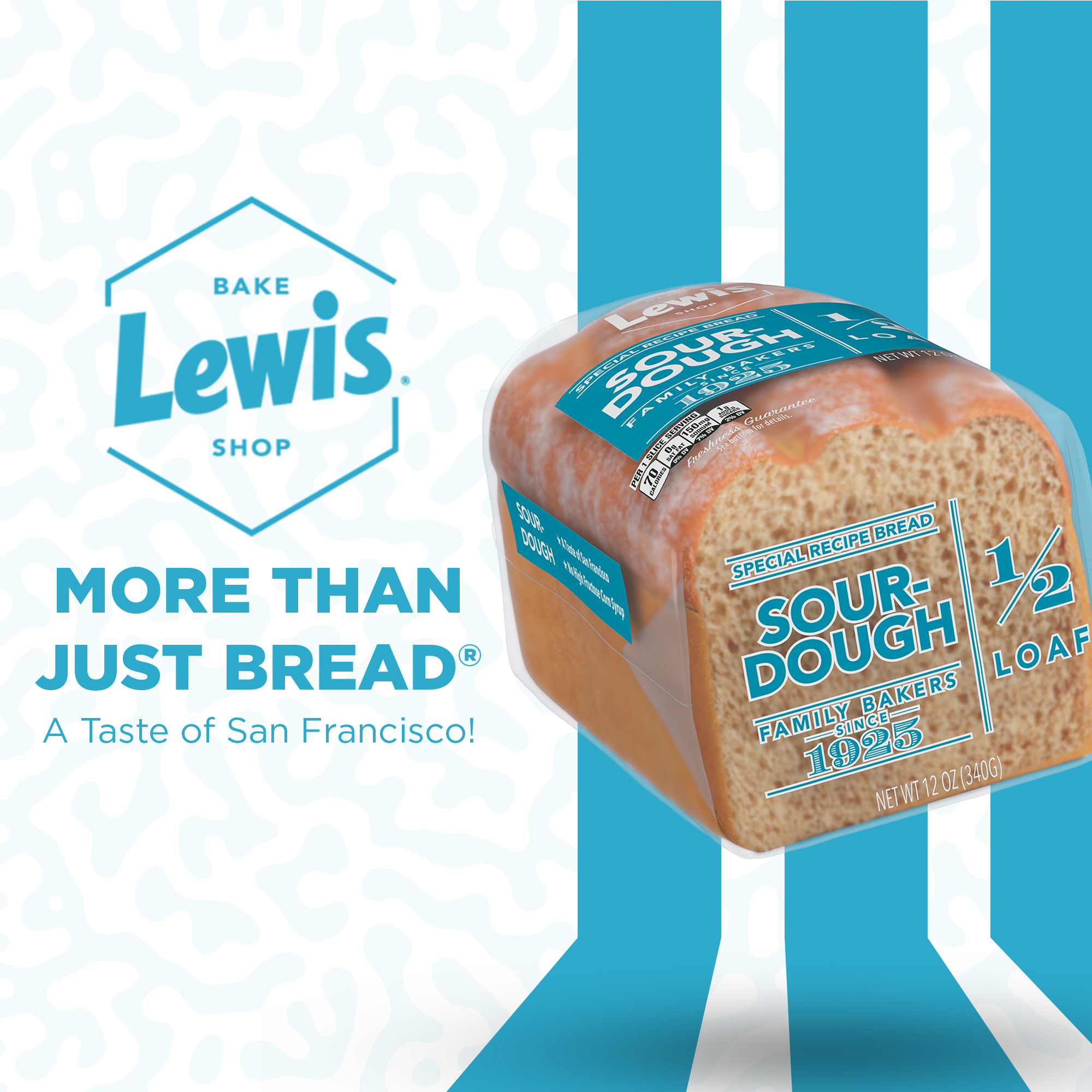 Lewis Bake Shop Sourdough Half Loaf Bread, 1/2 Loaf, 12 oz thumbnail 3