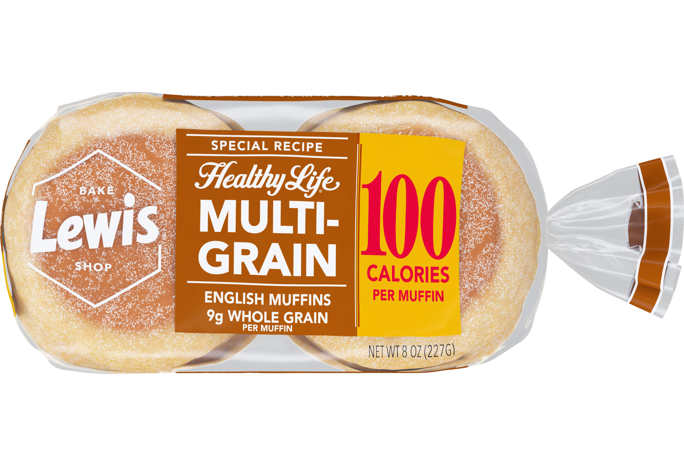Lewis Bake Shop Healthy Life Multi-Grain English Muffins, 8 oz, 4 Count