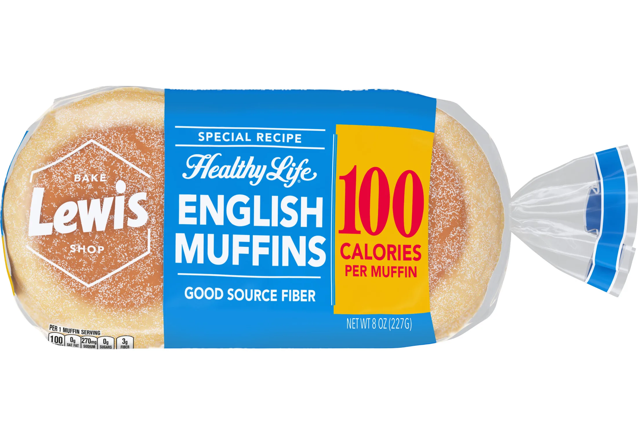 Lewis Bake Shop Healthy Life White English Muffins, 8 oz, 4 Count