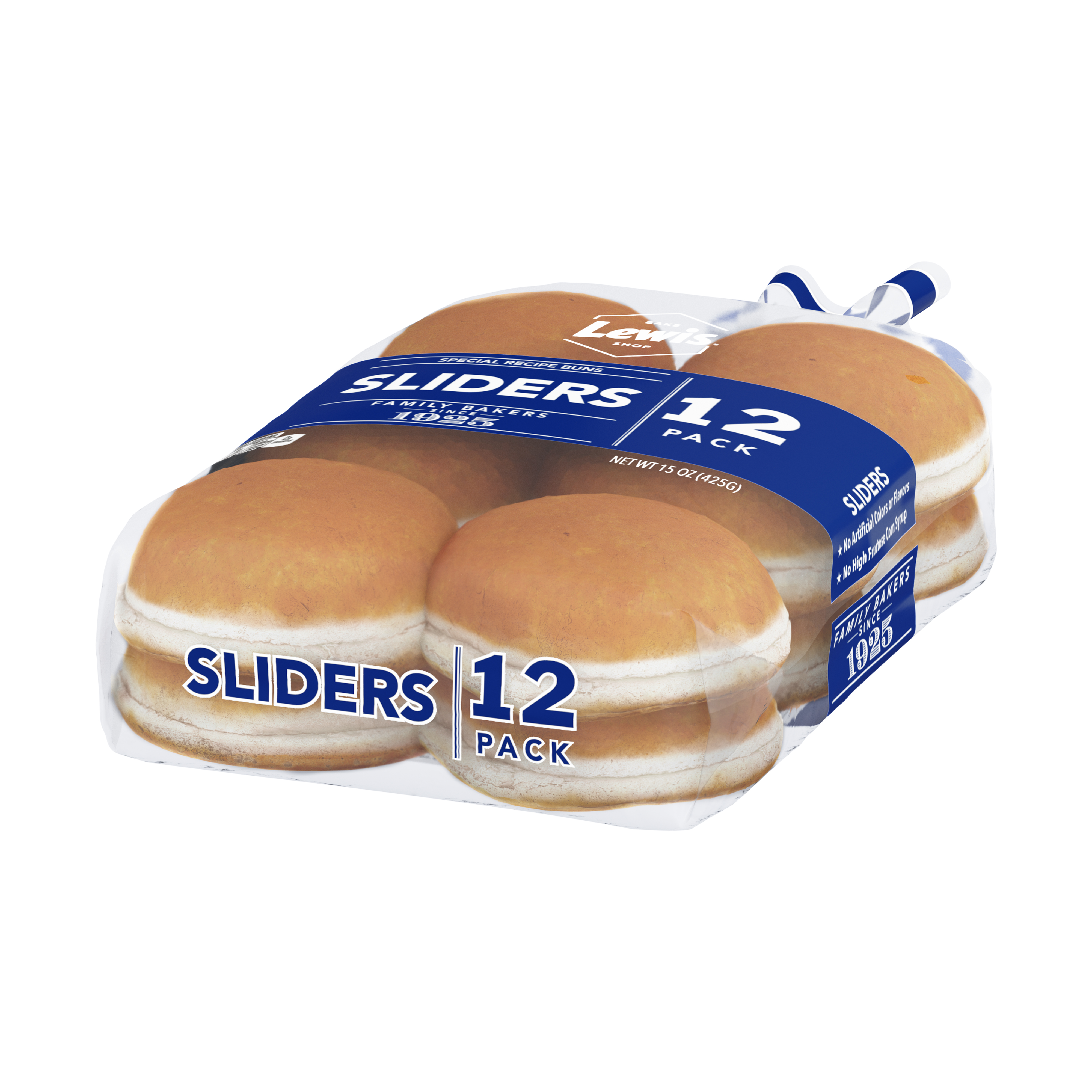 Lewis Bake Shop White Slider Buns, 15 oz, 12 Count thumbnail 3