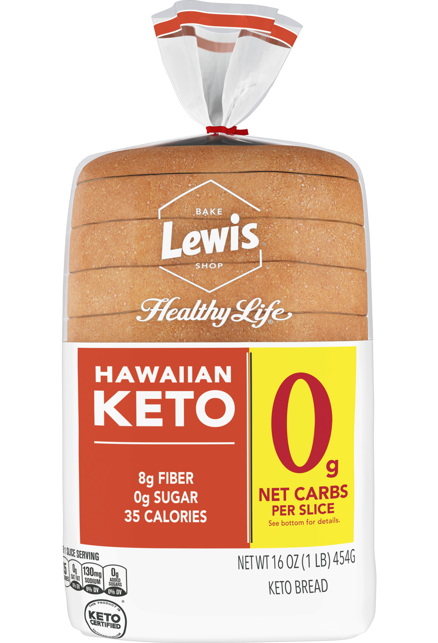 Lewis Bake Shop Healthy Life Hawaiian Keto Bread, 16 oz