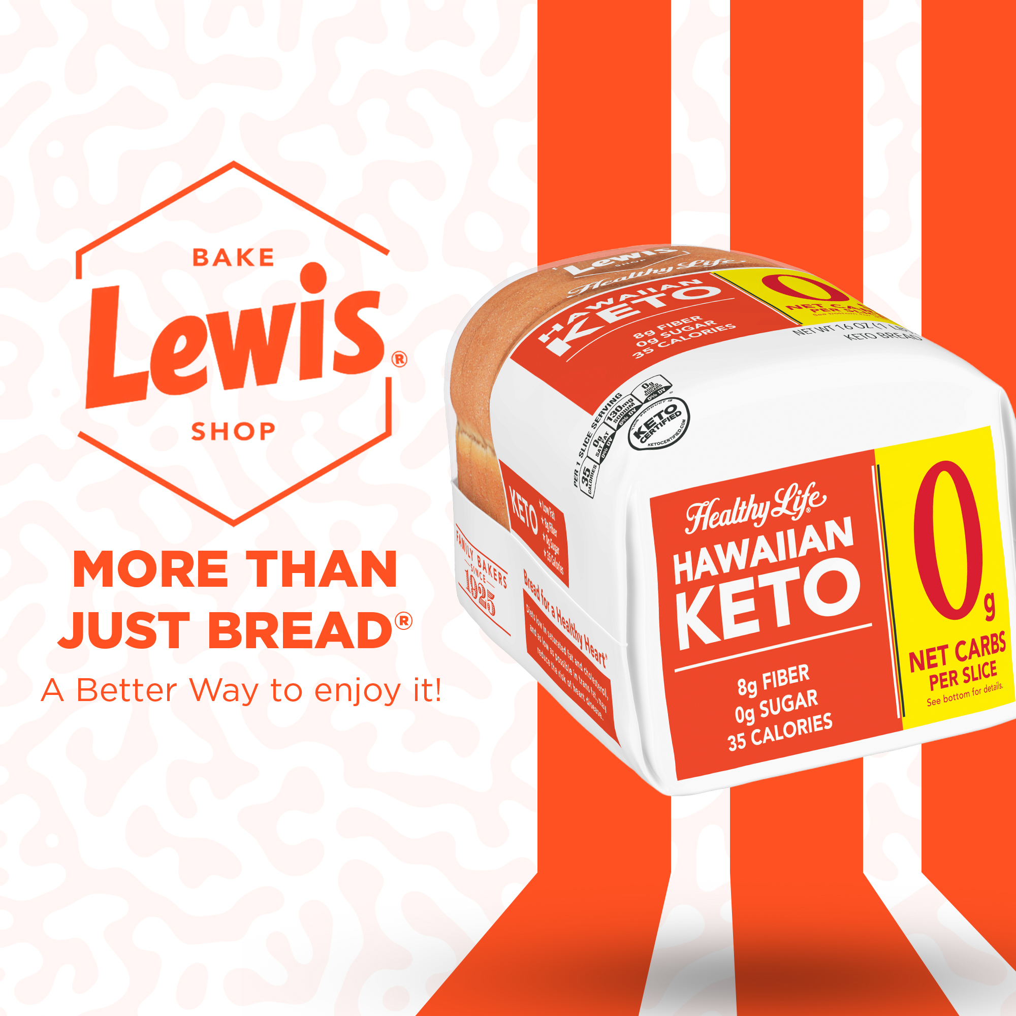 Lewis Bake Shop Healthy Life Hawaiian Keto Bread, 16 oz thumbnail 2