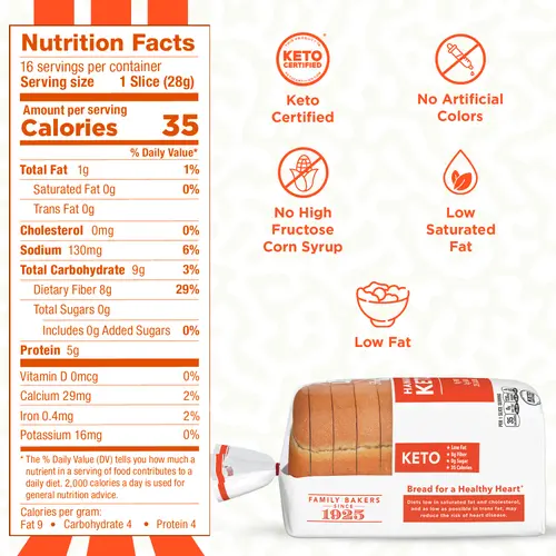 Lewis Bake Shop Healthy Life Hawaiian Keto Bread, 16 oz thumbnail 4