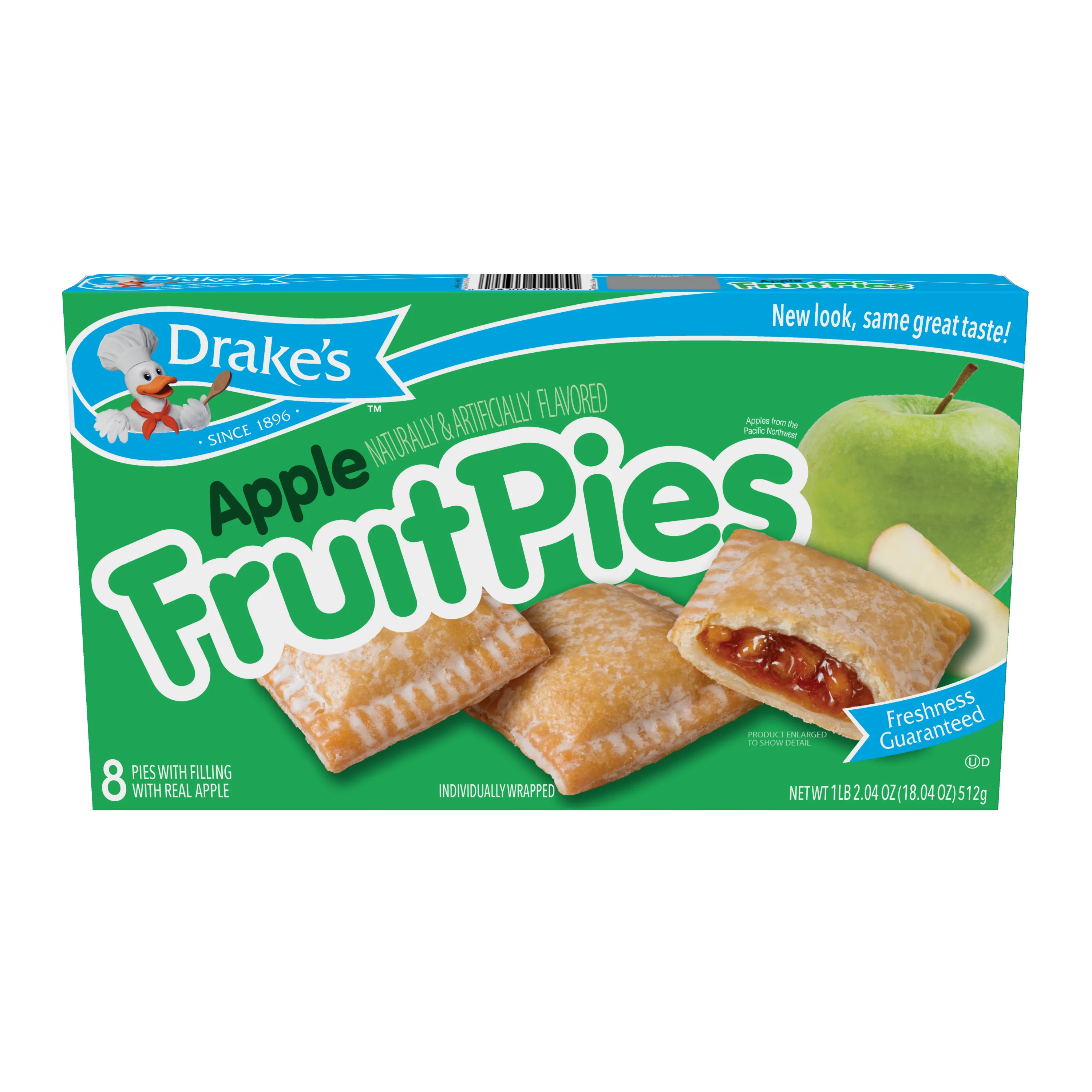Drake's Apple Fruit Pies, 8 Count, 18.04 oz