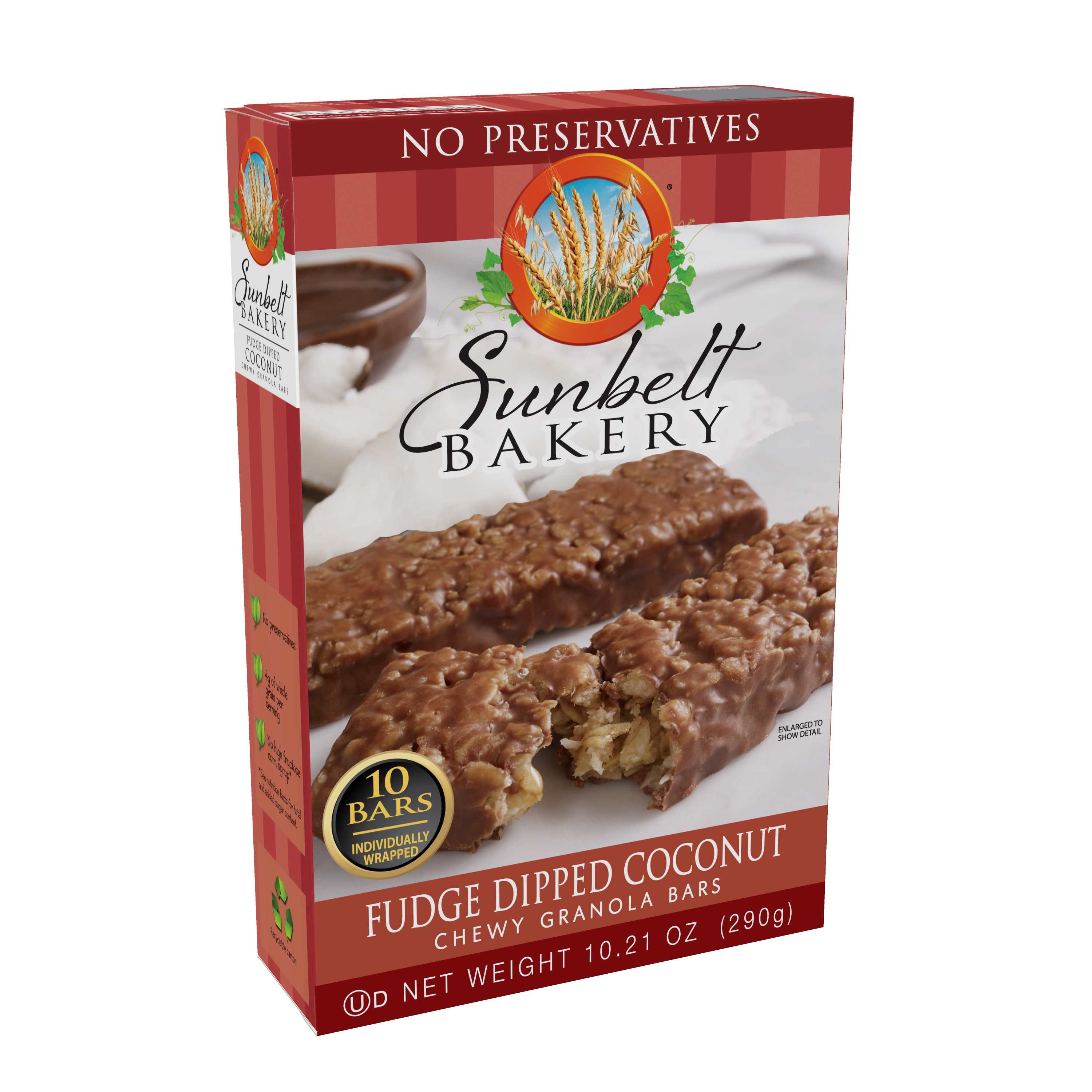Sunbelt Bakery Chewy Granola Bars, Fudge Dipped Coconut, 10 Ct thumbnail 2