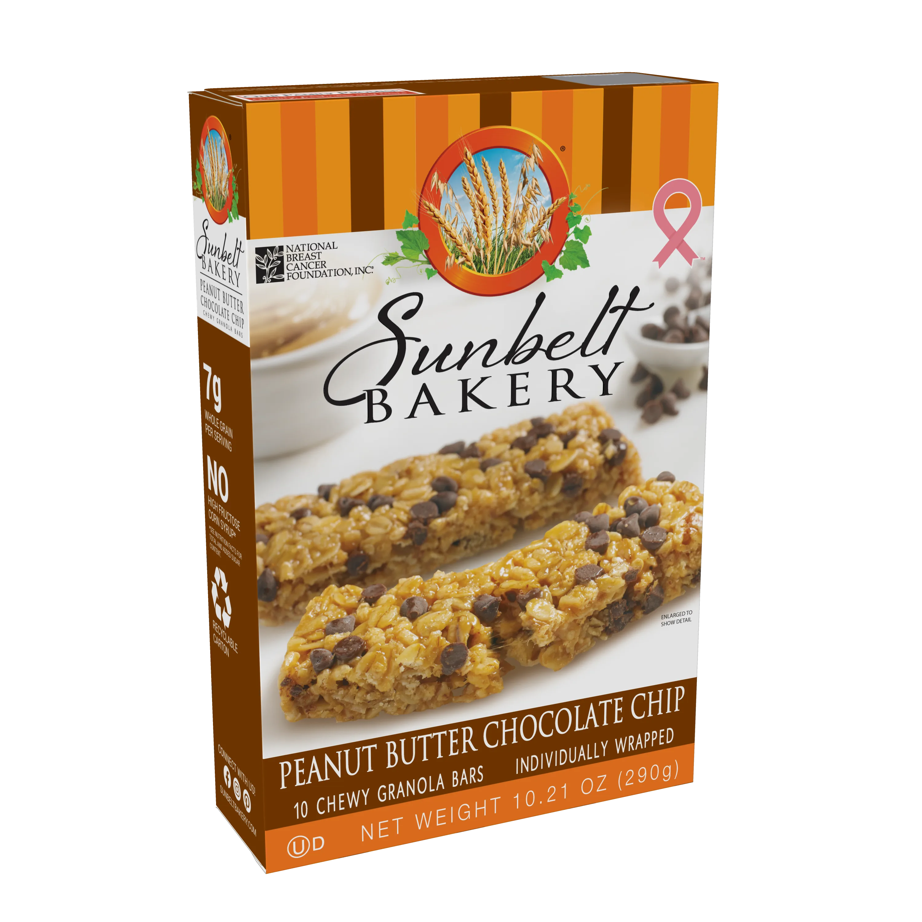 Sunbelt Bakery Chewy Granola Bars, Peanut Butter Chocolate Chip, 10 Ct