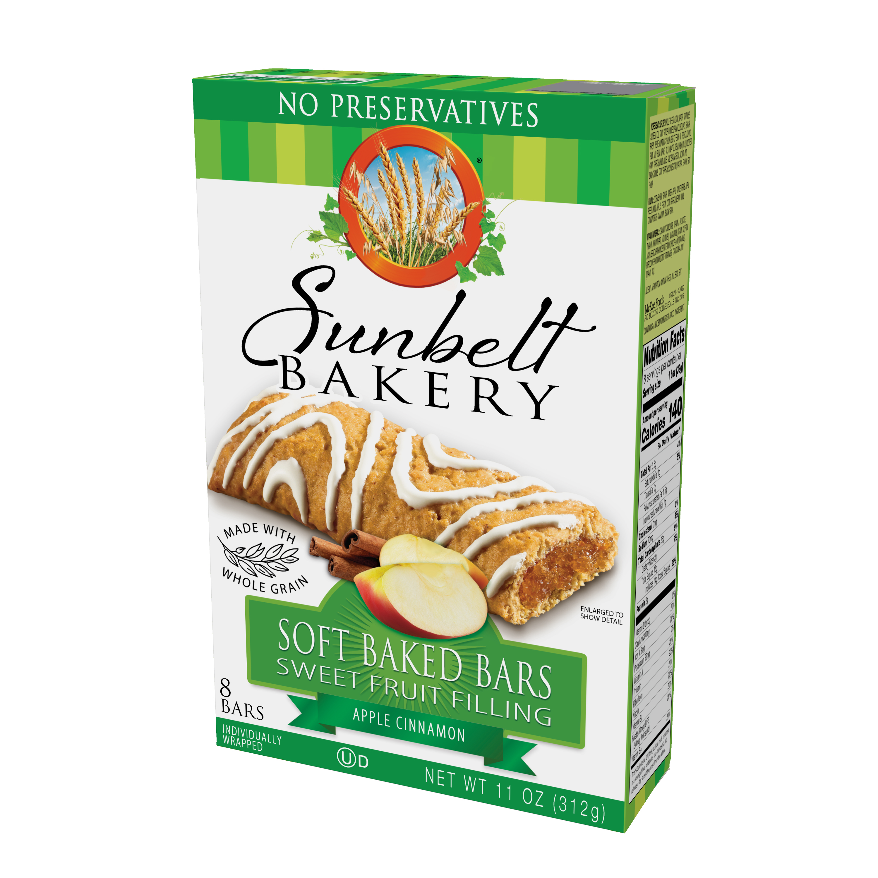 Sunbelt Bakery Soft Baked Bars Apple Cinnamon, 8 Count thumbnail 3