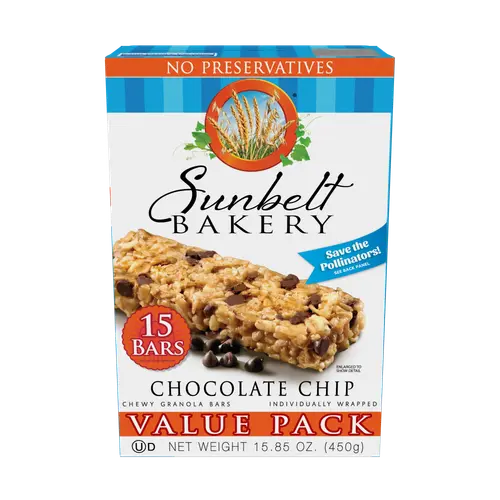 Sunbelt Bakery Chewy Granola Bars, Chocolate Chip, 15 Ct