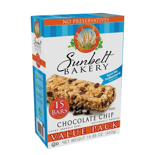 Sunbelt Bakery Chewy Granola Bars, Chocolate Chip, 15 Ct thumbnail 2