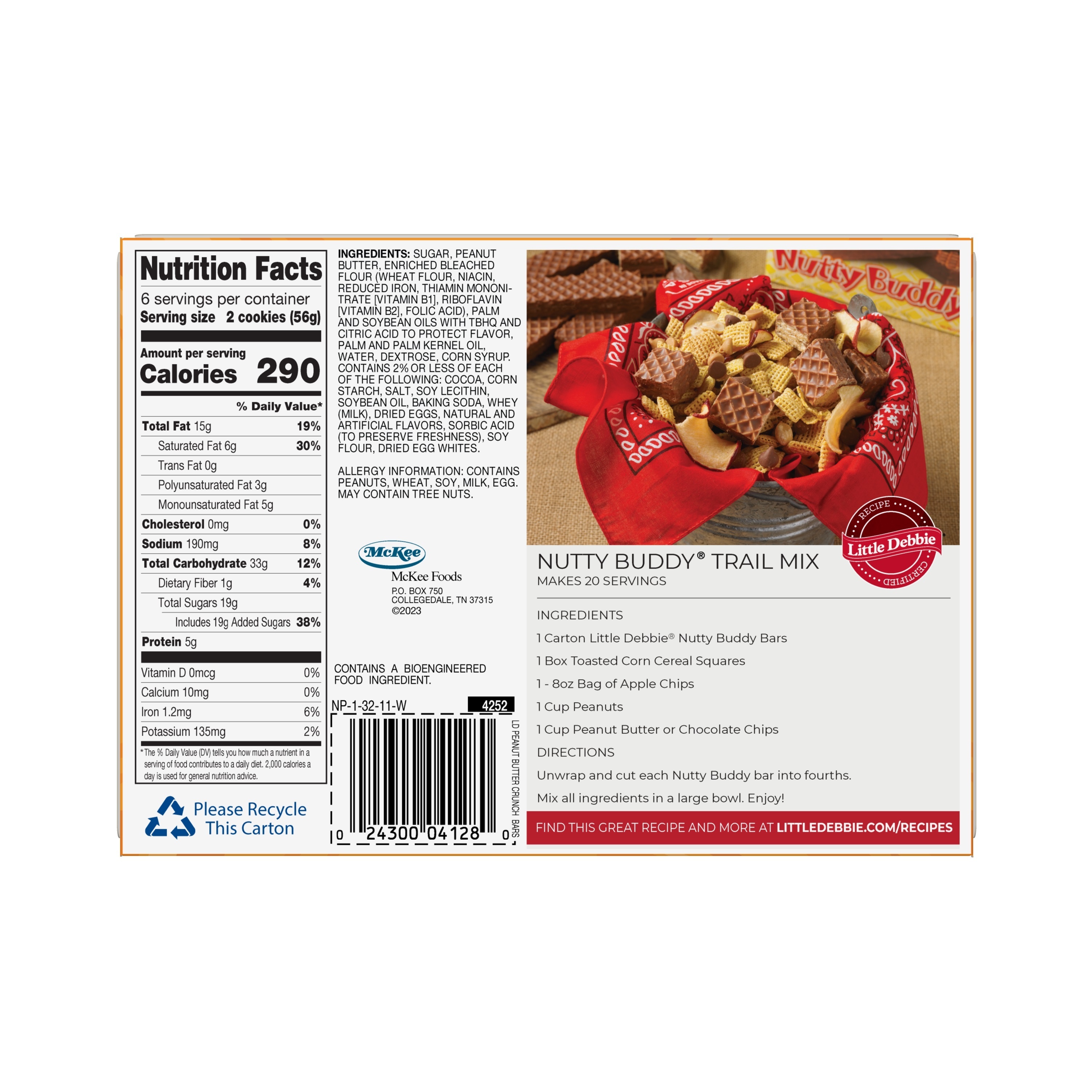 Little Debbie Peanut Butter Crunch Bars, 11.72 oz (12 count) thumbnail 4