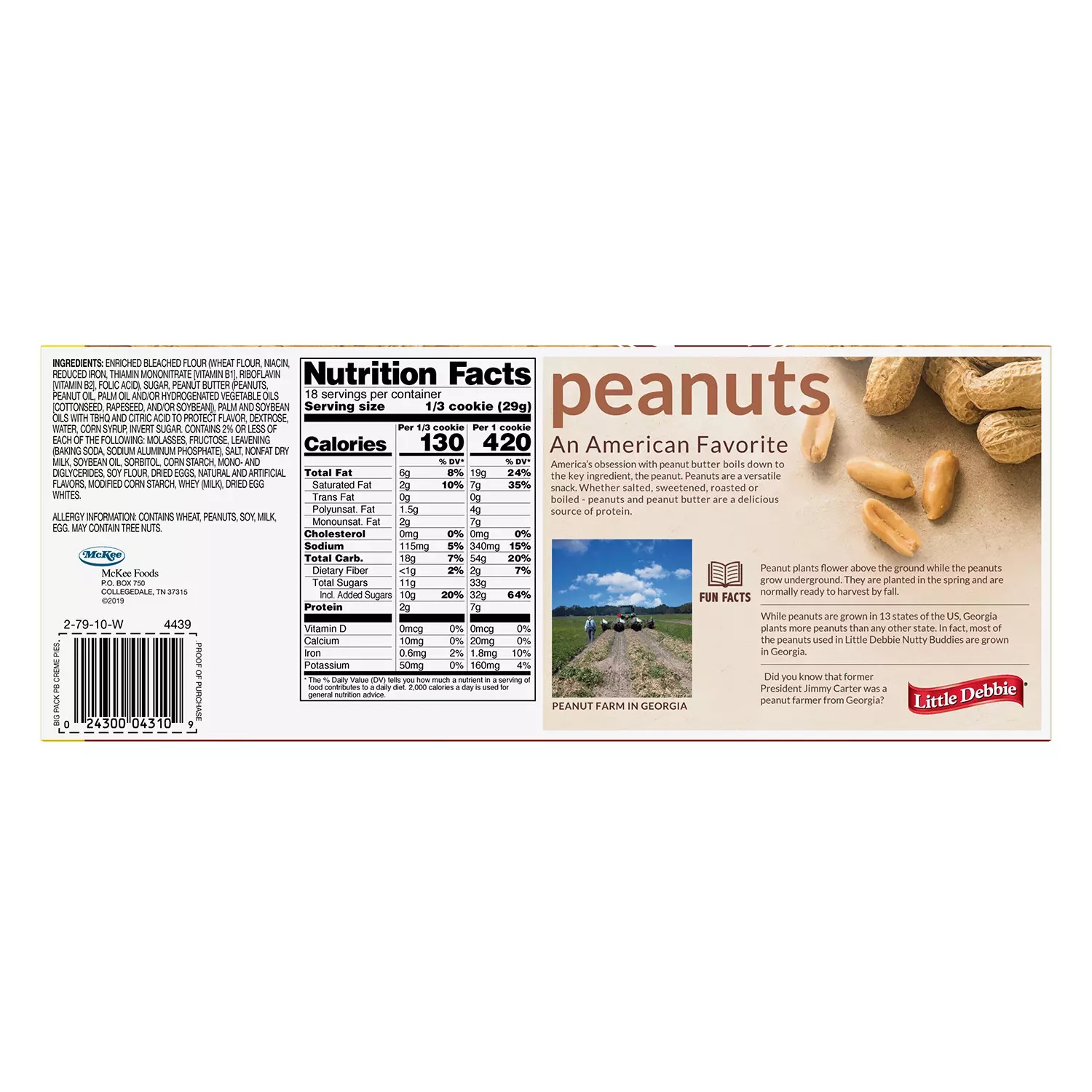 Little Debbie Big Pack Peanut Butter Creme Pies, 18.6 oz thumbnail 3