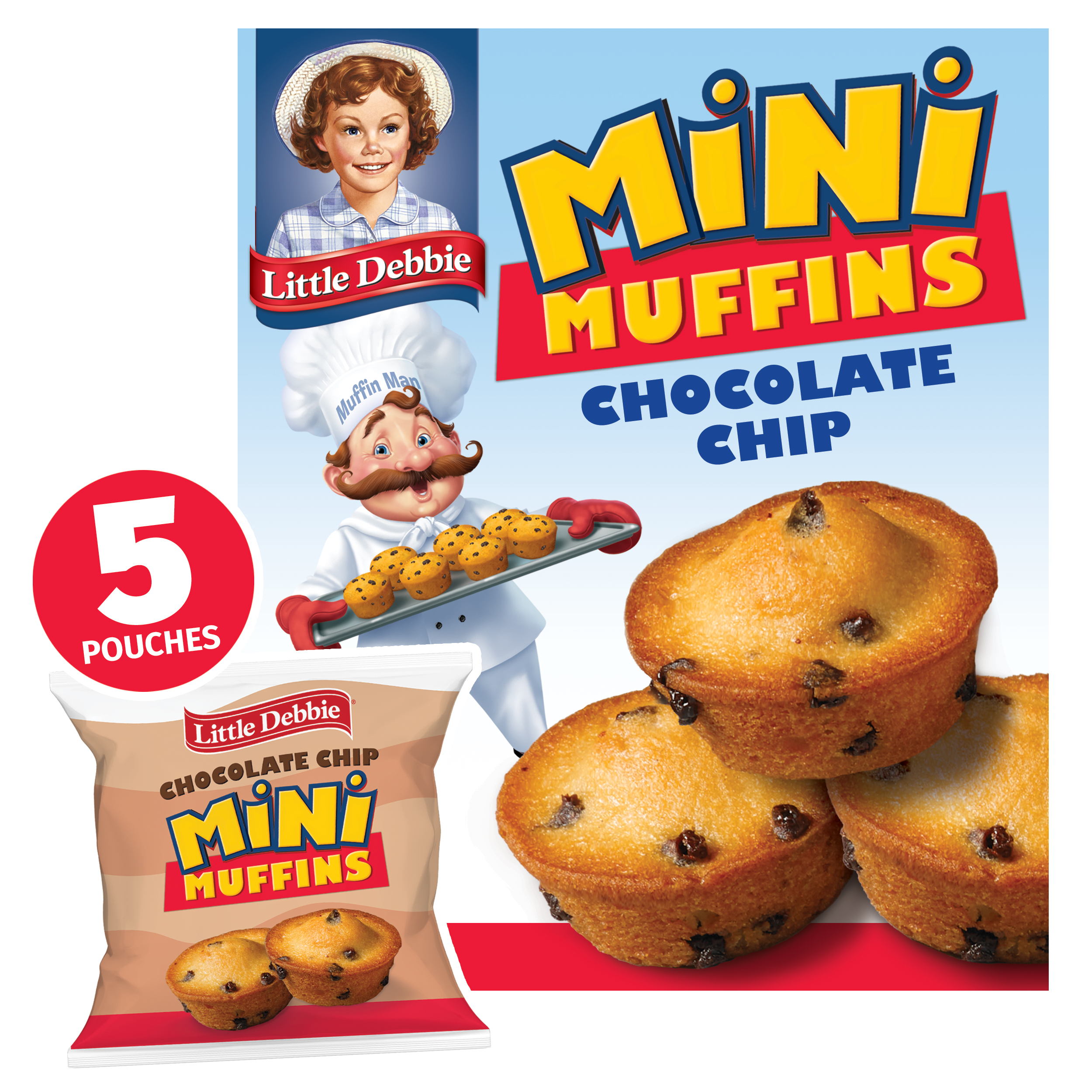 Little Debbie Chocolate Chip Mini Muffins, 8.44 oz (5 Count)