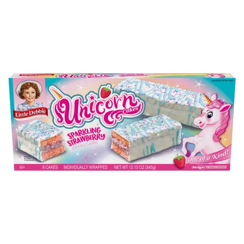 Little Debbie Strawberry Unicorn Cakes, 8 Count, 12.15 oz thumbnail 2