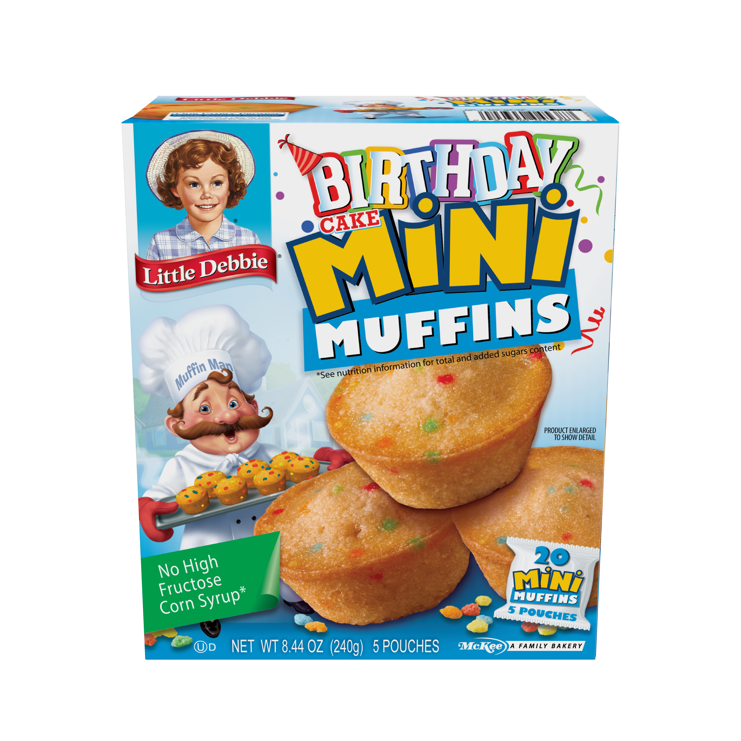 Little Debbie Birthday Cake Mini Muffins, 8.44 oz (5 Count)