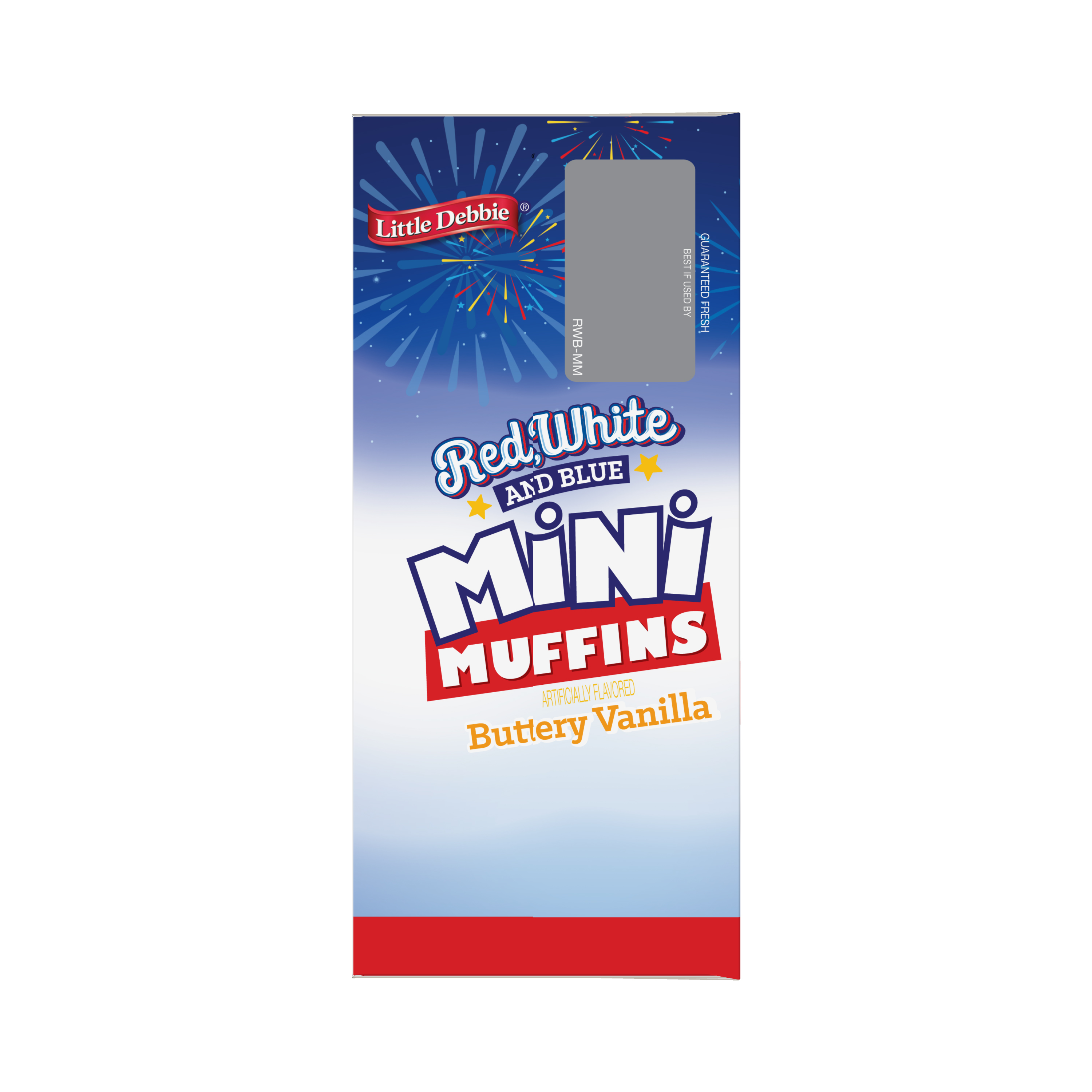 Little Debbie Red, White, and Blue Buttery Vanilla Mini Muffins thumbnail 3