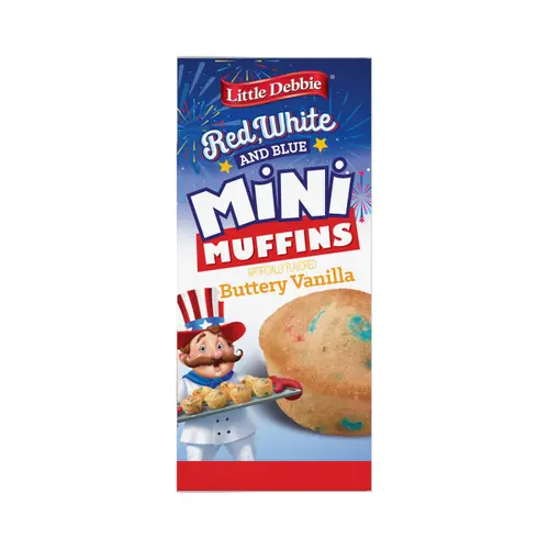 Little Debbie Red, White, and Blue Buttery Vanilla Mini Muffins thumbnail 4