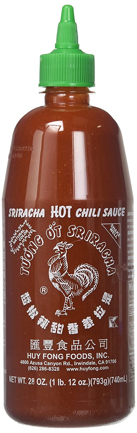 Huy Fong Foods, Sriracha Hot Chili Sauce Bottle, Large 28oz (793g)