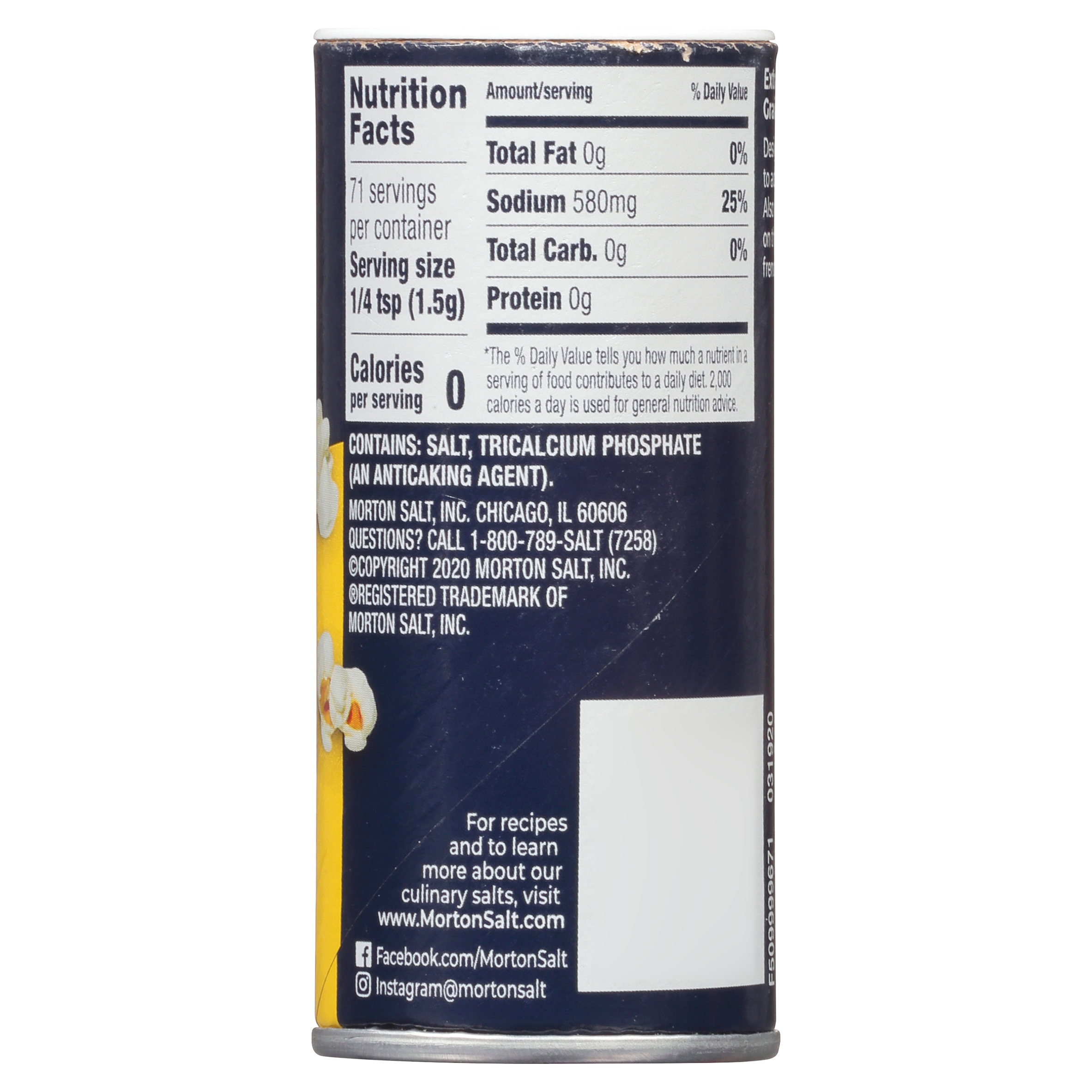 Morton Salt Popcorn Salt, 3.75 oz thumbnail 3