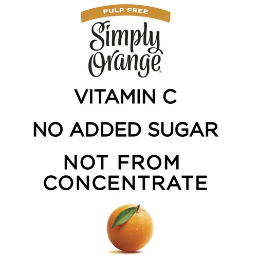 Simply Non GMO Vitamin C No Pulp Orange Juice, 11.5 fl oz Bottle thumbnail 2