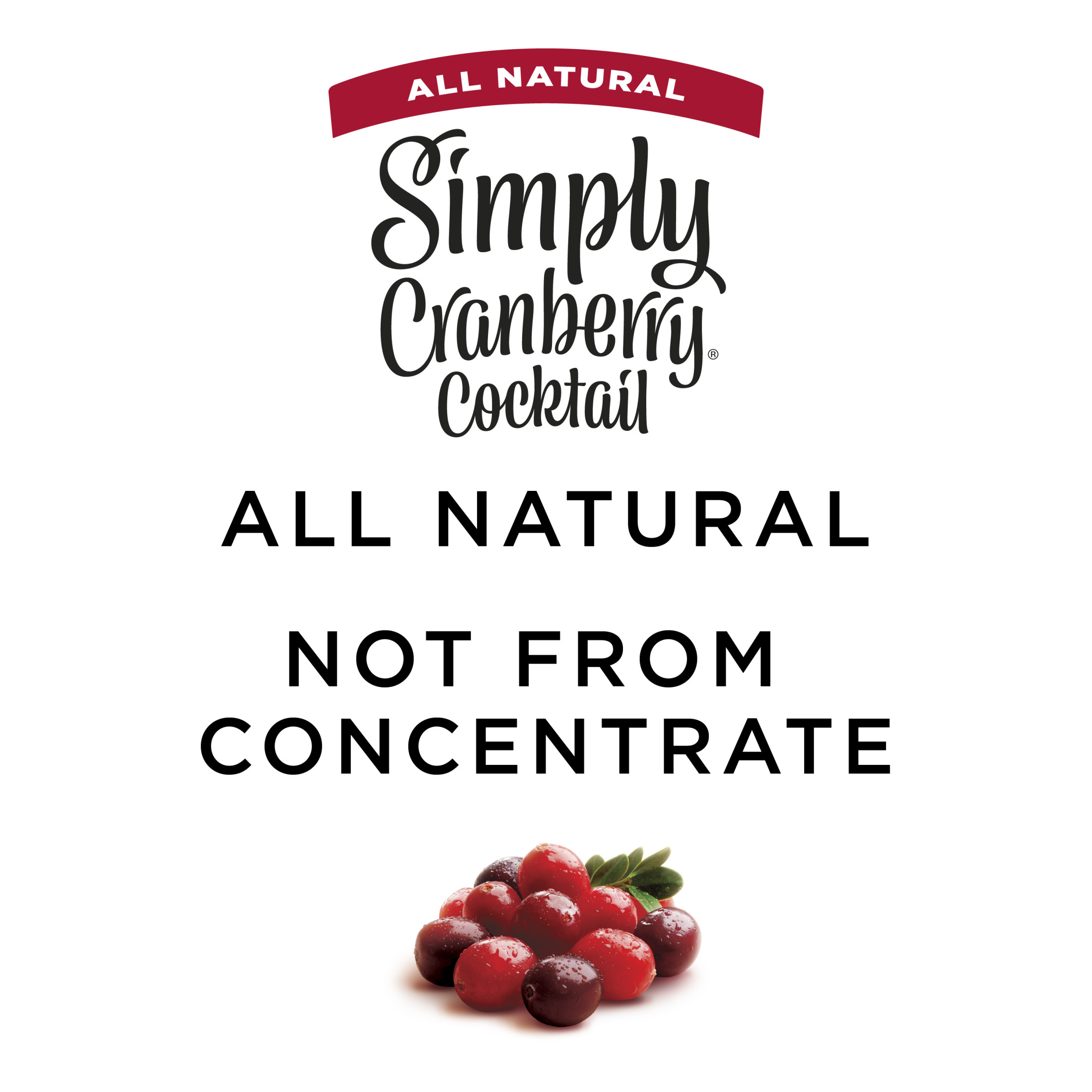 Simply Non GMO All Natural Cranberry Cocktail Fruit Juice, 52 fl oz Bottle thumbnail 2
